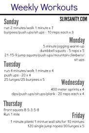 Weekly Workout Workout Easy At Home