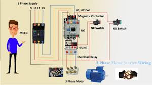 3 phase motor starter wiring motor