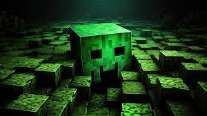 minecraft creeper in the dark