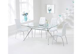 nto glass dining table and 4