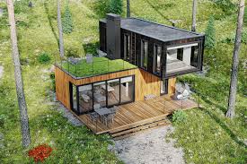 Комбинацията от симетричен и асиметричен дизайн на контейнерната къща в минималистичен стил гарантира приятна жилищна атмосфера. Moderna I Funkcionalna Ksha Napravena Ot Korabni Kontejneri
