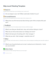 skip level meetings top questions and