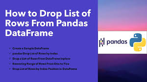 pandas drop list of rows from