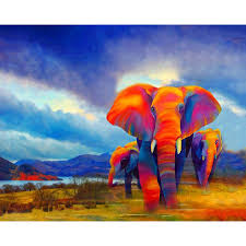 Chiang mai, thailand elephant training camp elephant modern digital painting indian or african elephant. Elephant Art Picture Diy Painting By Numbers Hand Painted Oil Paintings Coloring By Number Draw On Canvas Home Decor Unique Gift Buy At The Price Of 3 95 In Aliexpress Com Imall Com