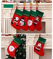Colorful christmas stocking with candy and gift. Buy Shopping Time Large Christmas Stocking Classic Socks For Xmas Home Decor Stuffed Christmas Tree Hanging Toys Candy Gift Bag Holders For Kids Pack Of 2 Online At Low Prices In India