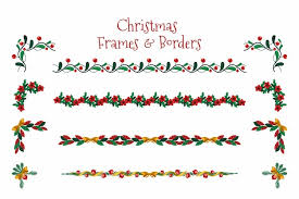 flat design christmas frames and borders