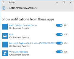 disable notifications in windows 10