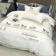 Luxury Bedding Horse Embroidery Duvet