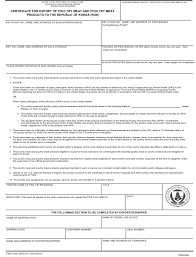 Fsis Form 9305 2a Download Fillable Pdf Certificate For