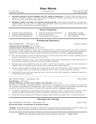 Resume Examples Food Service Template Resume Samples For Customer
