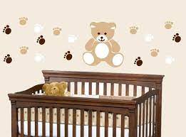 teddy bear nursery kids vinyl wall