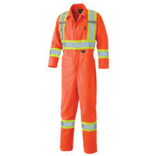 Pioneer 5518 Hi Viz Safety Coverall Poly Cotton Twill