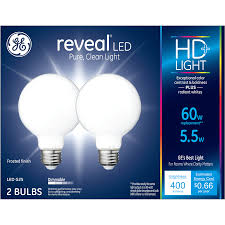 Ge Reveal 2 Pack 60 W Equivalent Dimmable Color Enhancing G25 Led Light Fixture Light Bulbs Light Bulbs Meijer Grocery Pharmacy Home More