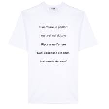 White T Shirt With Quote Lettering