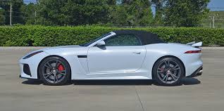The gummy tires also return a shorter braking distance by three feet; 2017 Jaguar F Type Svr Convertible Side Top Up Automotive Addicts