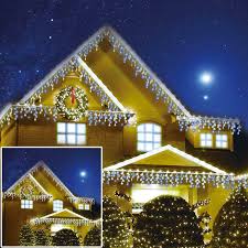 Details About Christmas Lights Icicle Snowing Effect Outdoor Indoor Xmas House Decor Led Light