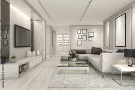 3d rendering luxury and modern living