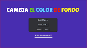 Cambia el color de fondo al dar click con JavaScript (COLOR FLIPPER) - YouTube