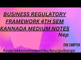 business regulatory framework kannada