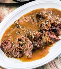 slow cooker roast beef and gravy the