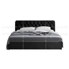 lester luxury velvet storage bed with