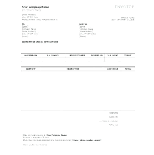 Invoice Format For Services Rendered Template 4 Sample