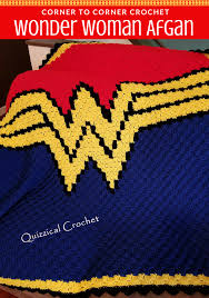 Wonder Woman Afgan Corner To Corner Crochet Chart Pattern To