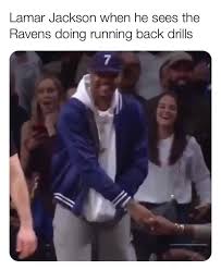 Authentic lamar jackson, collectibles, memorabilia and gear at steiner sports official online store. Nfl Memes Lamar Jackson During Ravens Running Back Drills Facebook