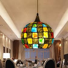 Colorful Glass Shade Decorative Large Pendant Lights