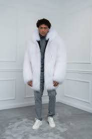 Men S White Finn Raccoon Fur Jacket