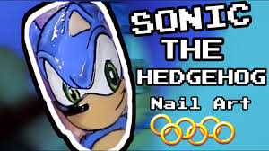 sonic the hedgehog nail art you
