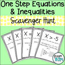 Inequalities Scavenger Hunt Teks 6 10
