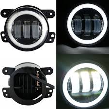 Us 50 48 47 Off 4 Inch Round Led Fog Light Headlight 30w Projector Lens With Halo Drl Lamp For Offroad Jeep Wrangler Jk Dodge Harley In Car Light