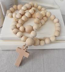 handmade wooden rosary