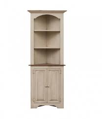 corner cabinet with open shelves