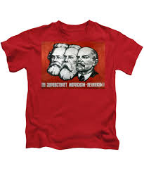 Poster Depicting Karl Marx Friedrich Engels And Lenin Kids T Shirt