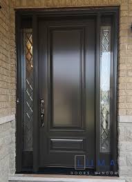 Dark Brown Steel Front Door With