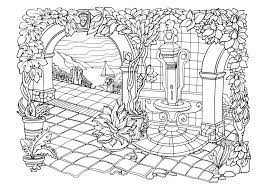 romantic secret garden coloring pages