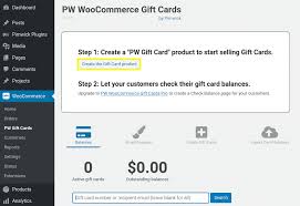 how to create woocommerce gift cards