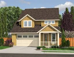 Two Story 3 Bed House Plan For Narrow Lot