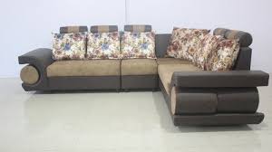 l shape full cushion corner sofa set