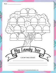 Draw pictures of your family members at the ends of the tree branches. My Family Printables Share Remember Celebrating Child Home