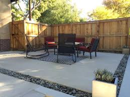 Concrete Patio With Deck Inlay Modern