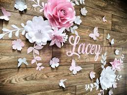 Personalised 3d Paper Flower Wall Art