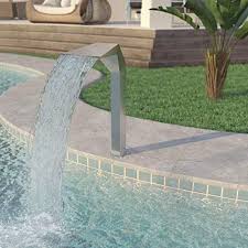 You can be assured that using these lights will bring life to your swimming pool! Swimming Pool Waterfall Fountain Pro Stainless Steel Water Feature Garden Yard Garden Outdoor Living Outdoor Fountains