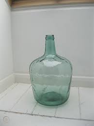 vintage retro large green glass jar