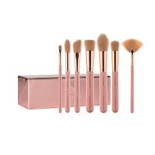 luxe face must brush set rose gold