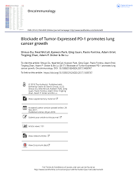 Pdf Blockade Of Tumor Expressed Pd 1 Promotes Lung Cancer