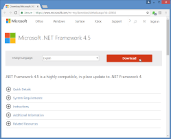 install microsoft net framework 4 5