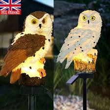 Owl Led Solar Powered Garden Light